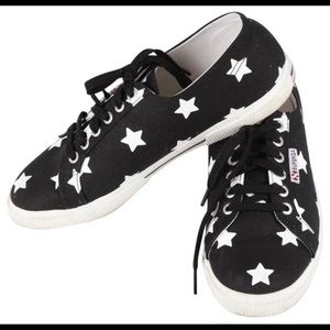 Superga Black with Stars Sneakers